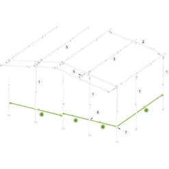 Verandastange Brand Vorzelt-Schellenstab, Stahl 22x1 Mm, 80-120 Cm